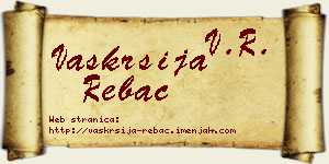 Vaskrsija Rebac vizit kartica
